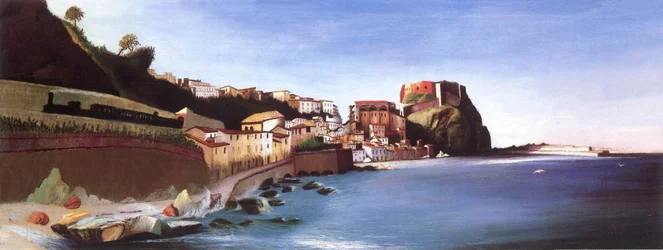 Miasto nad brzegiem morza
